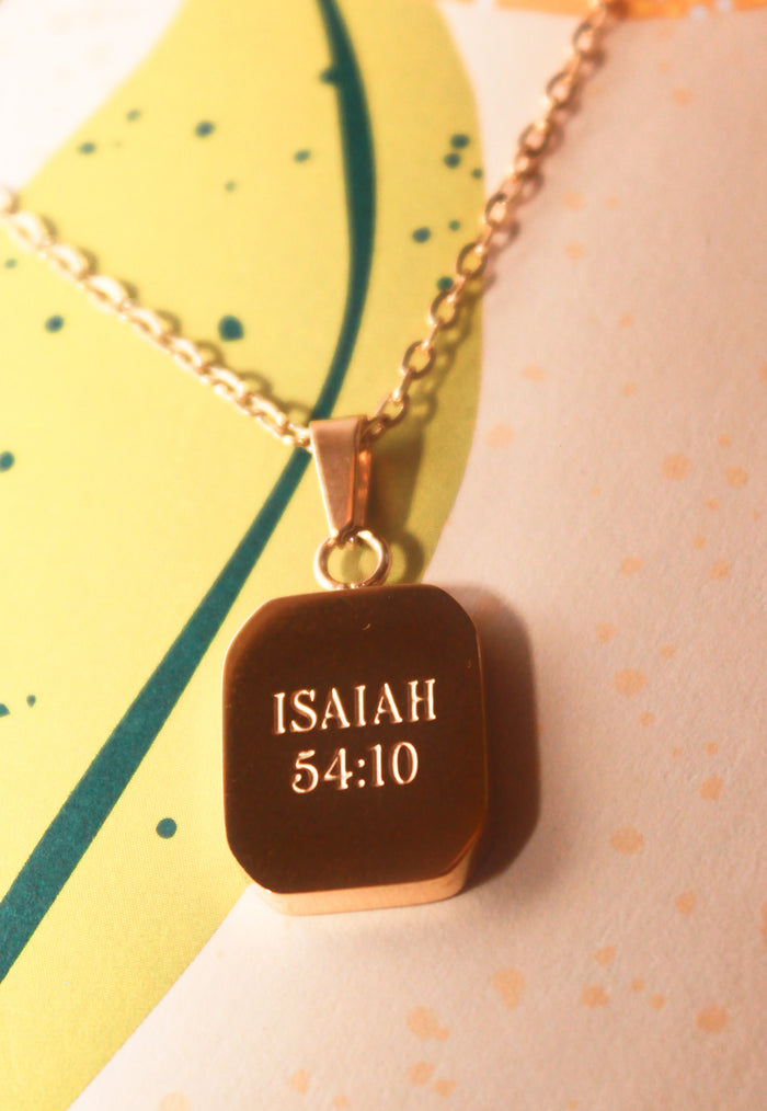 Divine Promise Isaiah 54:10 Necklace