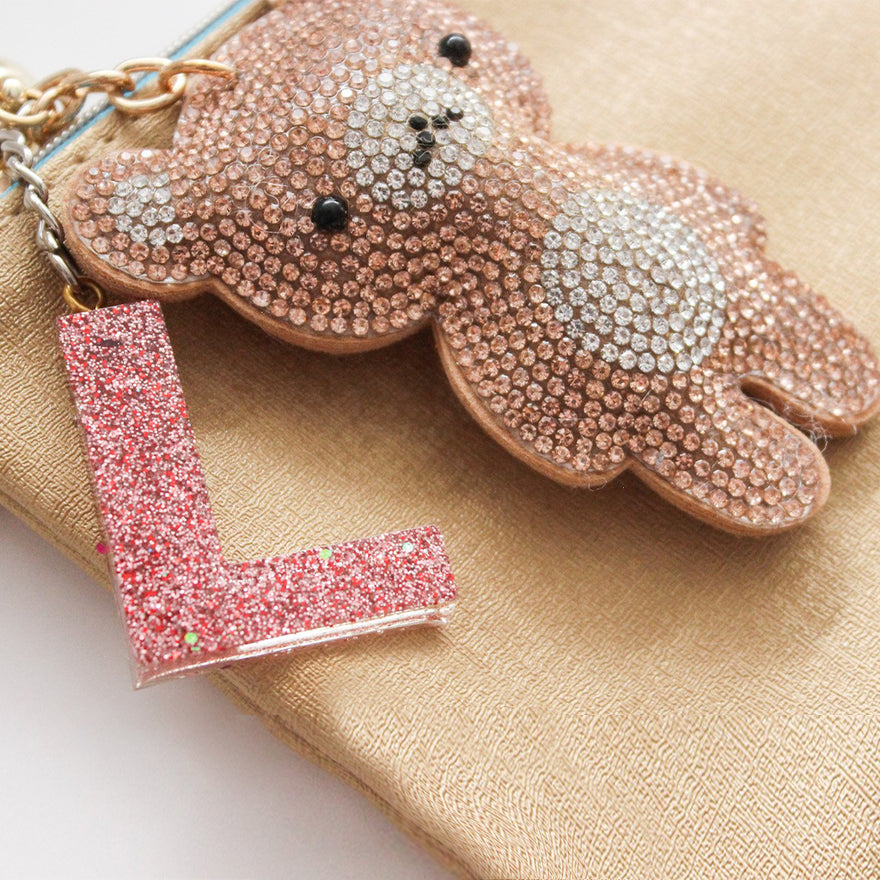 Sparkly Pink Keychain